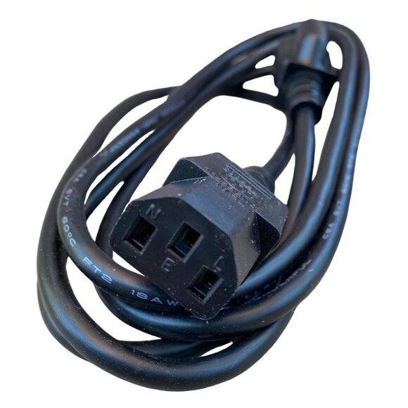 Heavy-Duty Black Power Cord Cable 18AWG 3-Prong 5FT 125V 10A - Picture 4 of 5